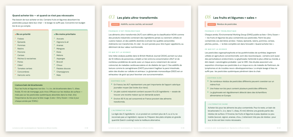 Aperçu du guide gratuit aliments toxiques