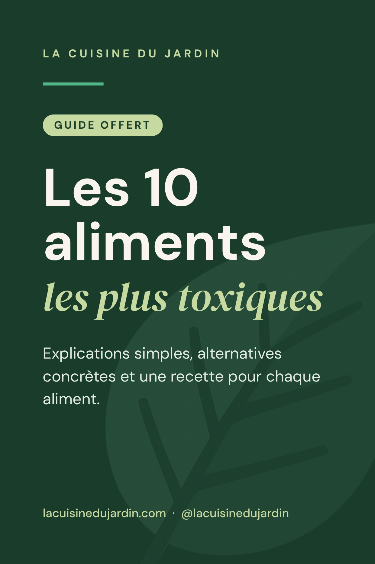 Couverture du guide Les 10 aliments les plus toxiques